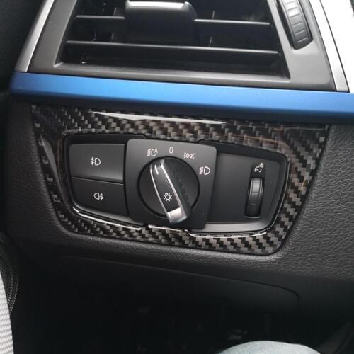 Car Styling Headlight Switch Button Decorative Frame Cover Trim Dashboard Molding Sticker for BMW F30 F31 F32 F33 F34 2012-2020