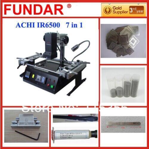 Free shipping ACHI IR6500 dark infrared BGA rework station with completely heat directly BGA reballing tools kit