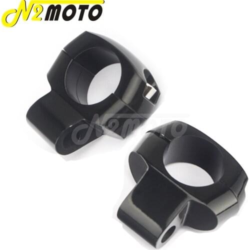 Black Stainless Steel 1" 25 mm Bar Mirror Mount Holder Clamps Drink Holders Clamp For Universal Motorcycles