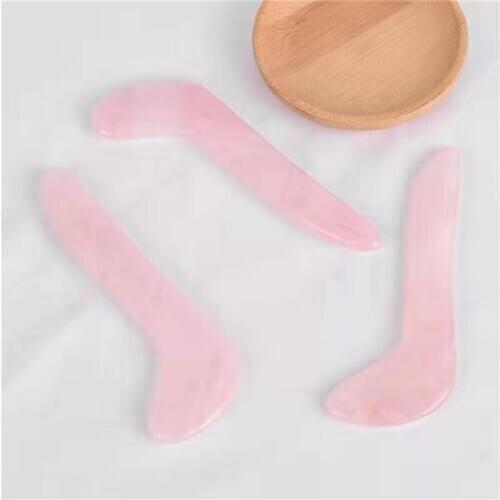 Feng Shui Natural Rose Quartz Gua Sha Board Healing Stone Gua Sha Scrapping Plate Massage Tool for SPA