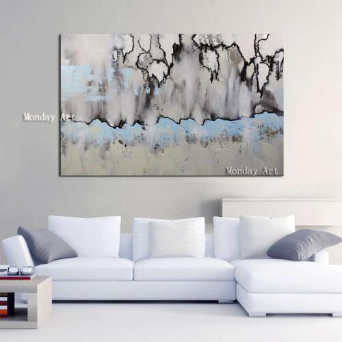 Artist 100% Hand painted Contemporary Abstract Knife oil Painting Wall Art Textured Palette Knife modern landscape Oil Painting