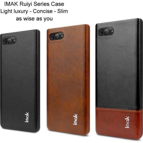 Imak Business Leather Back Cover for Blackberry Key 2 Key2 LE Shockproof Phone Shell For Blackberry BB Key 2 BB Key2 LE Fundas