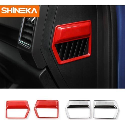 SHINEKA Car Internal Styling Dashboard Air Condition Outlet Vent Cover Trim Frame Stiker Fit for Ford F150 2015