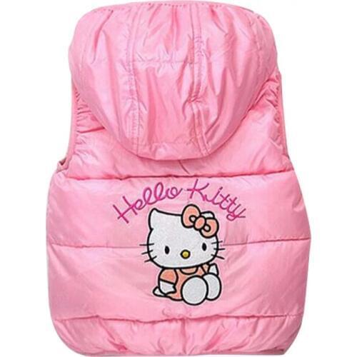2020 New Winter girls cotton cartoon vest hooded girls jacket soft Fleeces keep coat children coats children clothes
