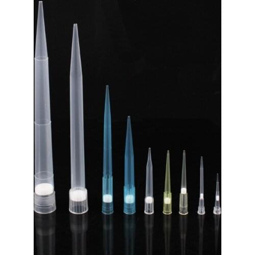 Lab 10ul 20ul 50ul 100ul 200ul 1000ul 5ml 10ml PP Plastic Pipette Filter Tips With Sand Core Filter For Dispensers
