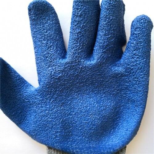 Palm dipped latex wear-resistant non-slip oil-resistant protective household gloves