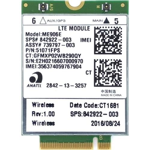 ME906E Unicom Telecom 4G Module NGFF SPS842922 Wireless Network Card Suitable for HP720 725 840 G2