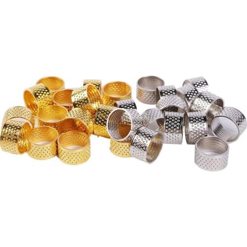 2pcs Metal Thimble Sewing DIY Tools Gold Key Ring Finger Protector Home Embroidery Sewing Supplies Sewing Handicraft Accessories