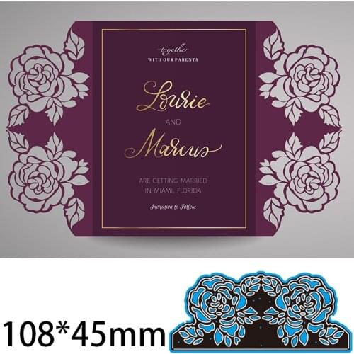 Metal Cutting Dies FLOWERS LACE new for decoration card DIY Scrapbooking stencil Paper Craft Album template Dies108*45mm