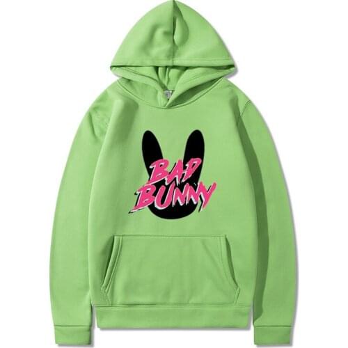Fashion 2021 Mens Women Unisex Hoodie Sweatshirt Harajuku Anime bad bunny Print Streetwear Hoodies Oversized Hooded Male Clothes