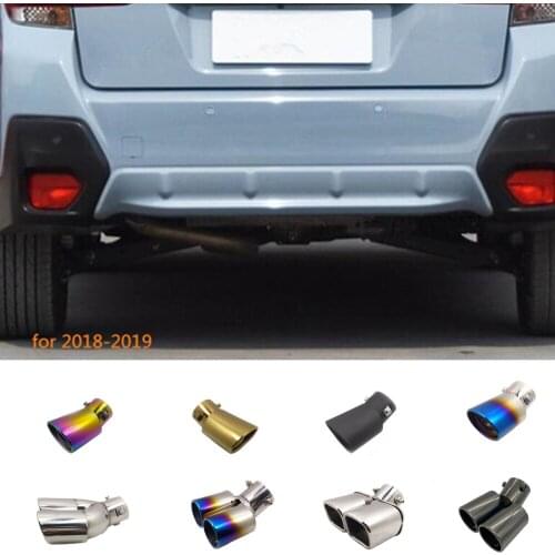 For Subaru XV 2018 2019 2020 Car Styling Cover Muffler Exterior End Pipe Outlet Dedicate Stainless Steel Exhaust Tip Tail 1pcs