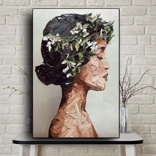 Wall Painting Woman Self-adhesive Painting Posters and Prints Living Room Home Decor Wall Art Pictures Cuadros