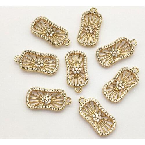 New arrival! 22x11mm 30pcs Cubic Zirconia Oval Charm For Handmade Necklace Earring DIY Parts Jewelry Findings & Components