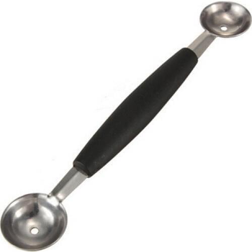 New Arrive Stalinless Steel Cook Dual Double Melon Baller Ice Cream Scoop Fruit Spoon