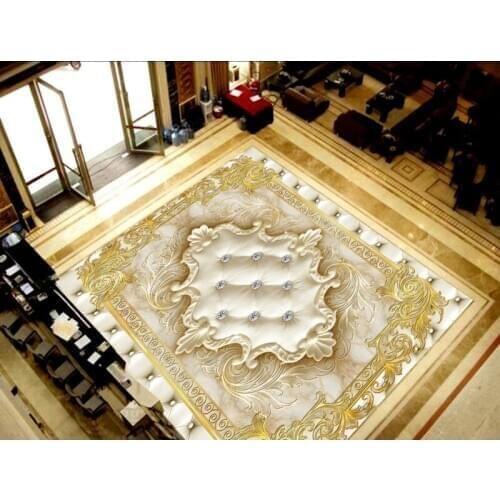 Wallpaper for floor 3 d for living room 3d floor painting wallpaper Large soft parcel European 3D floor