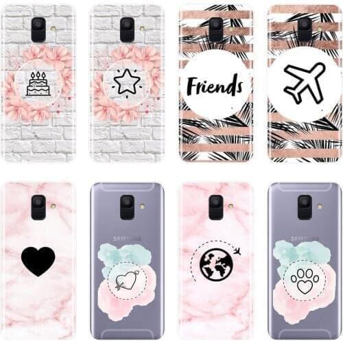 Phone Case Silicone For Samsung Galaxy A3 A5 A7 2016 2017 Heart Airplane Star Soft Back Cover For Samsung A5 A7 2018 A6 A8 Plus