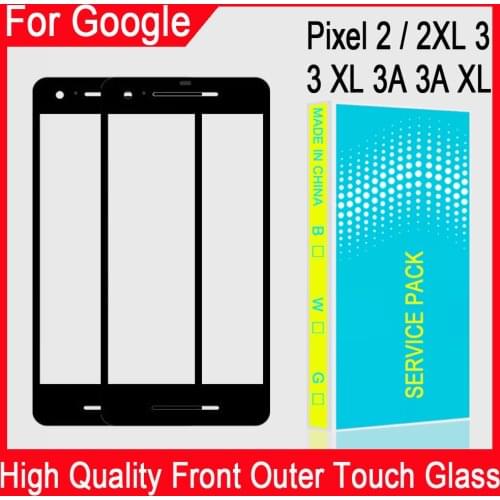 Touch Glass For Google Pixel 3 3A XL LCD Display Panel Front Outer Glass For Google Pixel 2 XL Lens Spare Parts Replacement