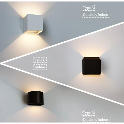 LED 6W 12W Outdoor Waterproof Wall Lamp Indoor Decoration Wall Lamp Garden Porch Balcony Aisle Bedroom Living Room LP50