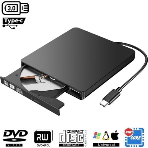 USB 2.0 Type C DVD Drive DVD RW RAM Burner Writer CD ROM Player Optical Drive for hp Laptop Desktop Windows MAC OS