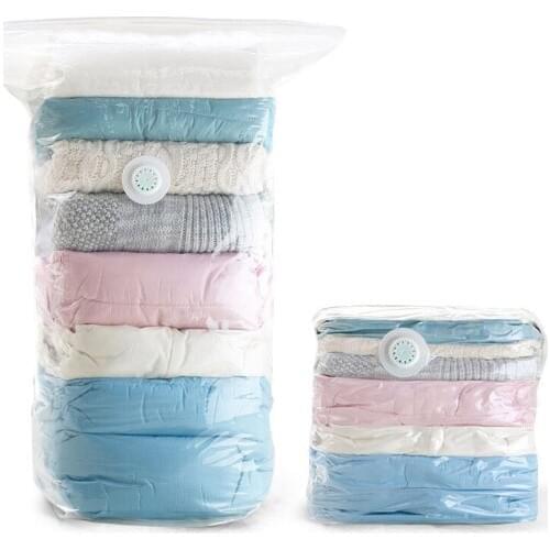 No Pump Needed Vacuum Storage Bags for Clothes Blankets Comforters Sweaters Pillows Home Compression Seal Bags Space Saver Bags