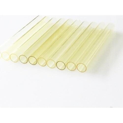 Different size Yellow Quartz Tube as sample