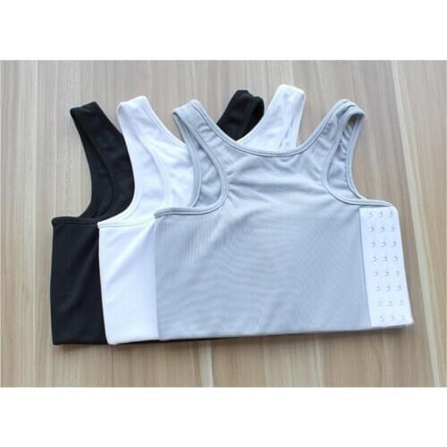 Plus Size S-4XL Upgraded Super High Elastic Les Lesbian Tomboy Crop Vest Tank Tops Short Breast Chest Binder Underwear Bandage