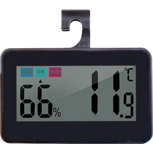 LCD Digital Refrigerator Thermometer Fridge Freezer Aquarium Fish Tank Temperature Humidity Meter Hygrometer with Magnet Stand