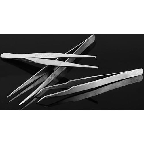 3Pcs Repair Precision Mounting Tool Set Electronic Stainless Steel Tweezers E56C