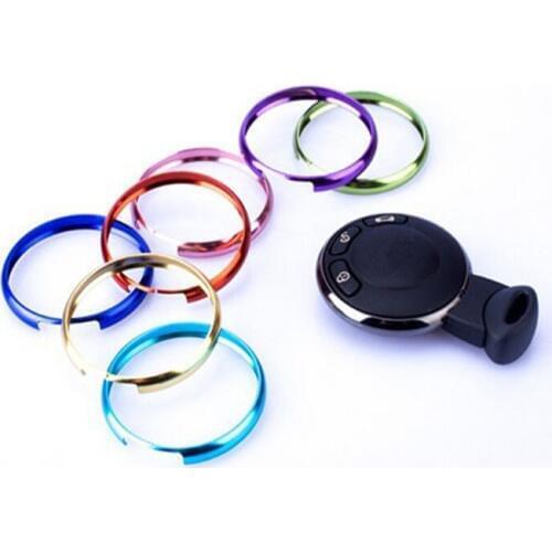 5pcs/lot Aluminum Alloy Chrome Key rings circle trim ring chain key-chain 8 colors can be mixed fit for cooper countryman