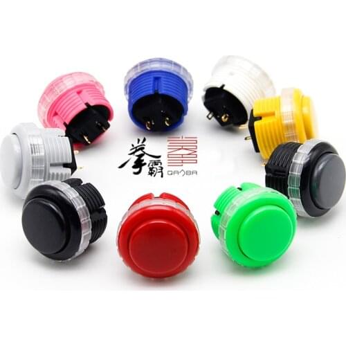 6pcs/lot Original Qanba Gravity Solid 30mm Mechanical Pushbuttons with Omron Switch for Arcade JAMMA MAME Game Machine Cabinets