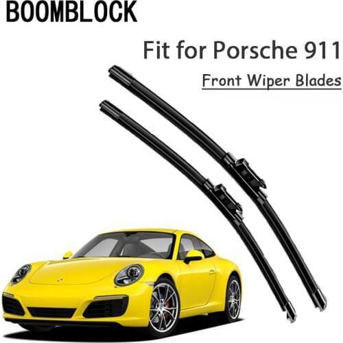 BOOMBLOCK 2PCS High Quality Front Windshield Wiper Blades For Porsche 911 996 911 997 911 991 2017 2016-1997 Accessories