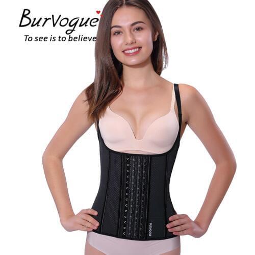 Burvogue Adjustable Shoulder Strap Waist Trainer Vest Corset Women Body Shaper Waist Cincher Tummy Control Slim Corset Shapewear