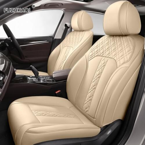 FUZHKAQI Custom Leather car seat covers For PEUGEOT 206 207 301 307 408 308 308s 508 3008 2008 4008 5008 407 607 car seats