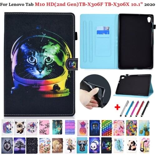 For Lenovo Tab M10 HD 2 Gen Case Tablet TB-X306F X306X Cover Kids Animal Painted Cover for Funda Tablets Lenovo Tab M10 Hd 2nd