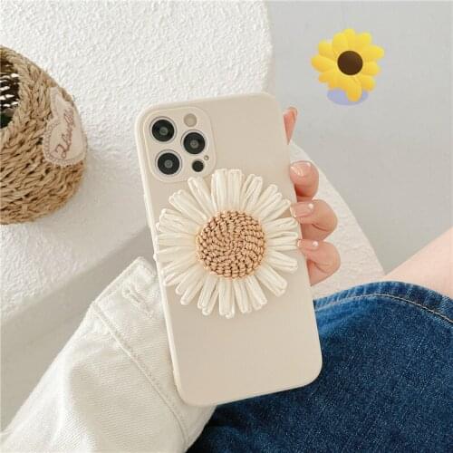 PINZHENG Sunflower Pattern Phone Case For iPhone 7 8 Plus Soft Silicone Protective Cover For X XS XR 11 12 Pro Max Phone Case