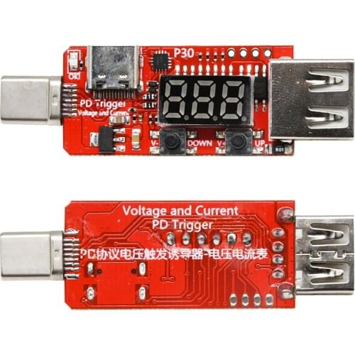 PD 3.0 2.0 QC Quick Charger Trigger Digital Current Voltage Voltmeter Ammeter Mobile Power Supply Type-c USB Tester Detector