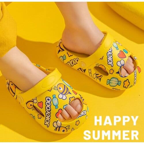 2021 summer new childrens hole shoes boys and girls soft sole infant 1-3 years old baby slippers
