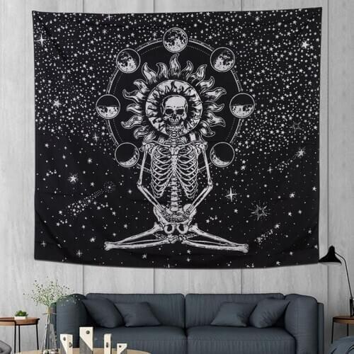 Tapestry For Halloween Herringbone Framed Wall Hanging Tapestry Household Living Decoration Home 2021Decoration Accessories
