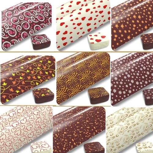 Chocolate Transfer Paper Nougat Glutinous Baking Cake Decoration Edible Heart-shaped Full Version Decorating Tools