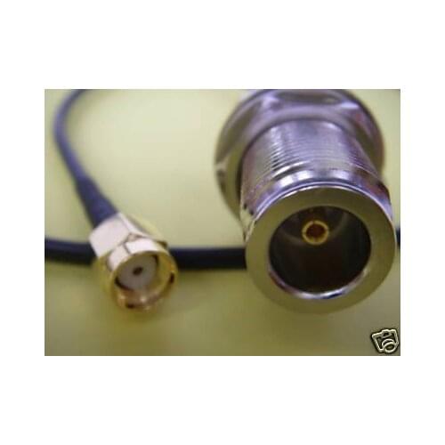 RG195 COAX RF JUMPER CABLE N FEALE to RP-SMA MALE RN2