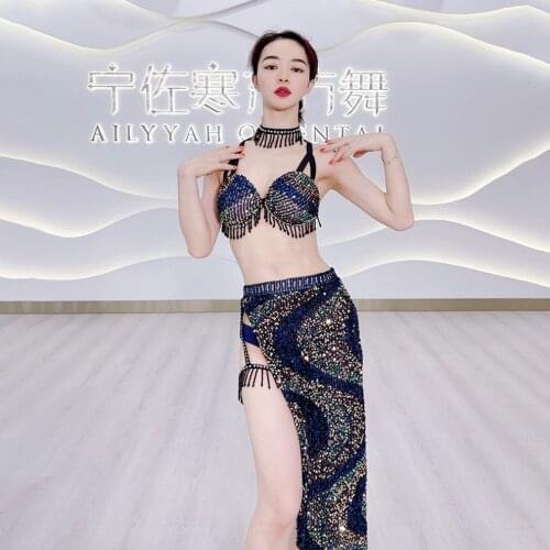 Belly Dance Costume for Adult Women Oriental Skirt Stage Performance 2 Piece Set Bra long skirt New Collection belly dance set