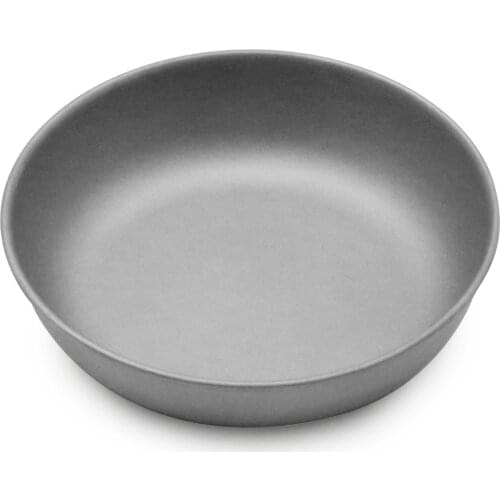 Lightweight Titanium Plate Dinner Fruit Plate Pan Food Container for Outdoor Camping Hiking Backpacking Picnic BBQ