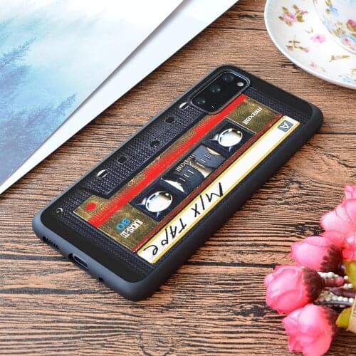 For Samsung Galaxy Gold Mix Cassette Tape Print Soft Matt Phone Case