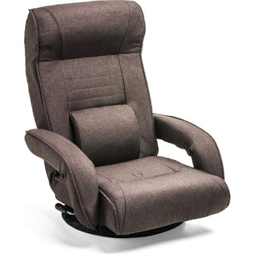 Floor Gaming Chair Adjustable Any Position Reclining Back Swivel Chair Folding Sofa Lounger for Seminars Reading Tv Watching