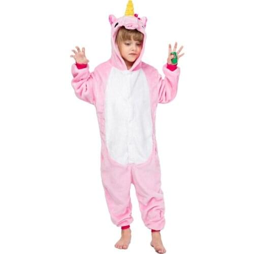 New 2020 Winter Onesie Home Clothing Thick Warm Flannel boys girls Long Sleeve cartoon popular Sleepwear unicorn soft pajamas