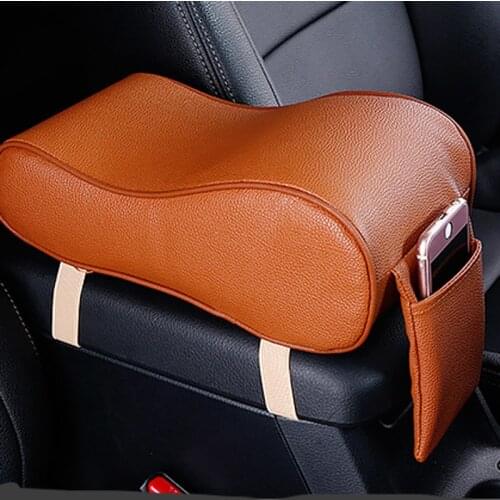 New leather car center console armrest pad shape for Volkswagen vw POLO Tiguan Passat Golf EOS Scirocco Jetta Bora Lavida