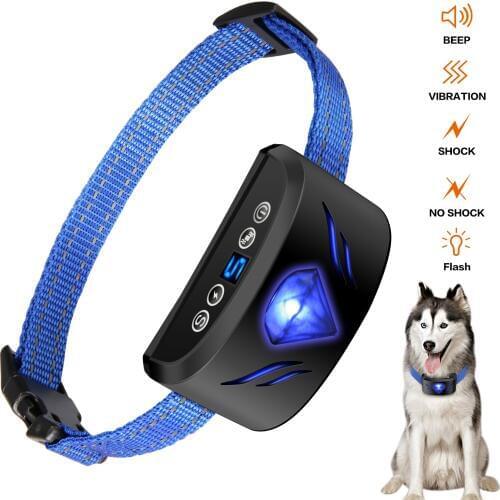 Dog anti barking collar rechargeable Automatic no bark dog training collar digital display waterproof dog no bark accessories