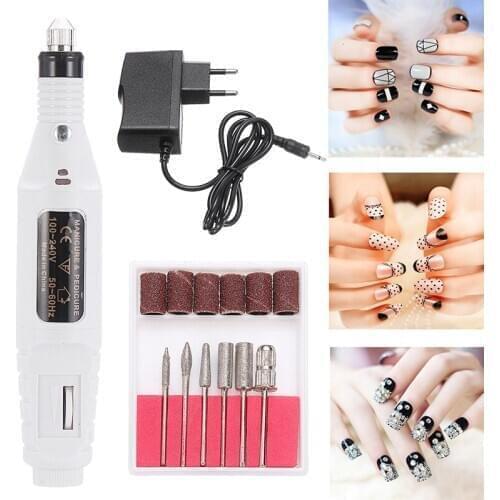 1Set Electric Wheel Manicure Pedicure File Ceramic Nail Grinding Head Bit Set Nail Salon Home DIY Nail Art Tool