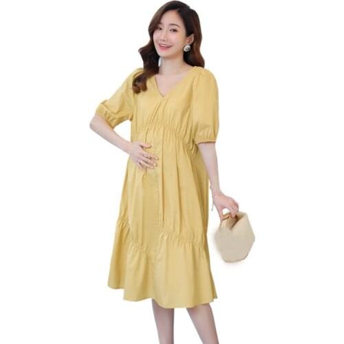 Summer Dress Woman Maternity Clothes for Pregnant Women Fashion Womens Dress V Neck Casual Dresses Women Pregnancy Dresses