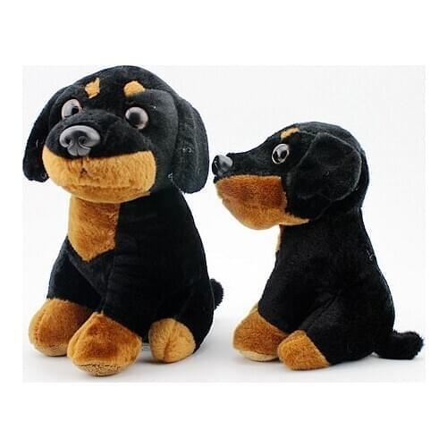 18cm and 22cm Rottweiler dog plush toys 2 pieces dolls birthday gift w7792